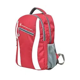 SWISS MILITARY Red 600 D Polyester With PVC Laptop Backpack Bag With 26 L Capacity, LBP86 image 4