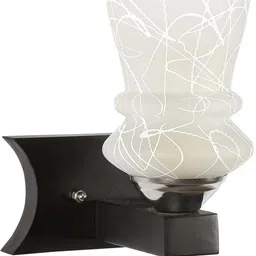 1ST TIME White & White Textured Wood Contemporary Abstract Shaped Shaped Wall Lamp image 3