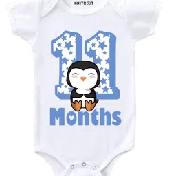 KNITROOT Short Sleeves 11 Months Print Onesie - White-picture-18