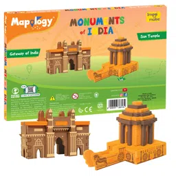 imagimake Imagi Make Mapology Monuments of India Sun Temple & Gateway of India Multicolour - 30 Pieces-picture-17