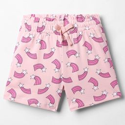 CUCUMBER Sinker Knit Above Knee Length Shorts With Star Print - Baby Pink-picture-46