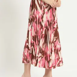 ZWERLON Printed A-Line Midi Skirt-picture-19
