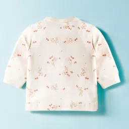 Zero Interlock Knit Full Sleeves Night Suit With Animal Print - Beige image 3