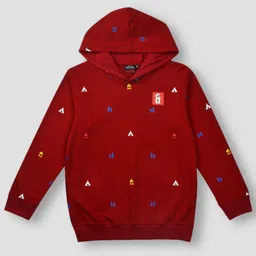 Gini and Jony Boys Conversational Printed Hooded Cotton Pullover Sweatshirt-picture-39