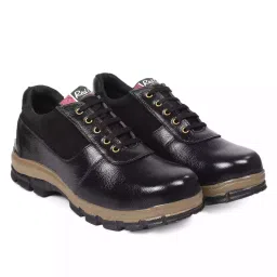Red Can Steel Toe Safety Shoe Low Ankle Genuine Leather Size UK 6 Black, SGE1166BLK-picture-38