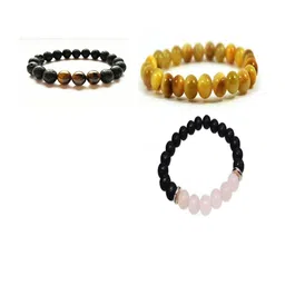 Divine souvenirs Unisex Set Of 3 Artificial Beaded Elasticated Bracelets-picture-42