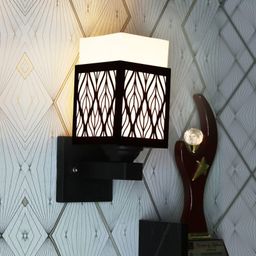 Gojeeva Black Wood Square Shaped Wall Lamp-picture-32