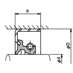 NOK φ135x165 mm TB2 Type Nitrile Rubber Oil Seal, TB2 135 165 14 image 2