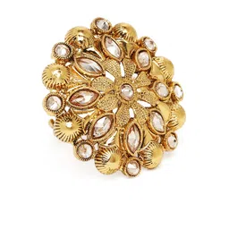 Lavish Giftz Women Gold-Plated Artificial Stones Finger Ring-picture-23