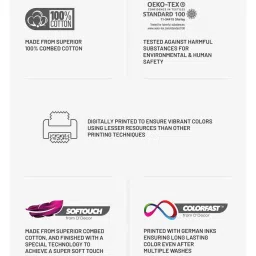 Ddecor Live Beautiful Abstract Jacquard Flat 300TC King Bedsheet With 2 Pillow Covers - Blue image 5