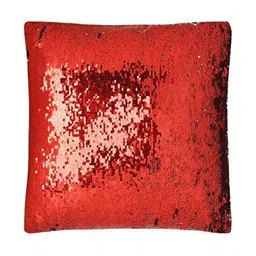 Black gold Silver-Toned & Red Set of 5 Embellished Square Cushion Covers image 4