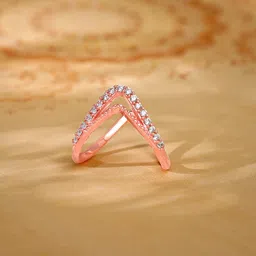 GIVA 925 Sterling Silver Rose Gold Plated Zircon Studded Sparkling Spirits Vanki Ring-picture-22