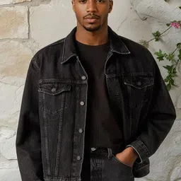 NOWI Men Regular Fit Solid Denim Jacket-picture-15