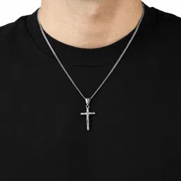 SWASHAA Men Silver-Plated Stainless Steel Chain-image-3