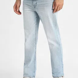 AMERICAN EAGLE OUTFITTERS Men Relaxed Straight Fit EasyFlex Mid-Rise Heavy Fade Jeans image 3