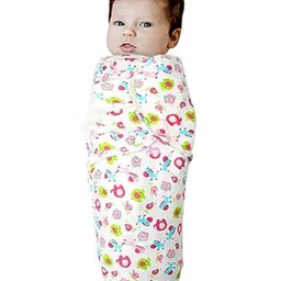 mom's home Moms Home Baby Cotton Swaddle Adjustable Infant Wrap Animal - Multicolor image 4