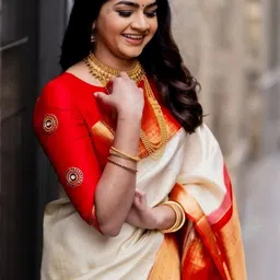 Okom Woven Design Zari Art Silk Handloom Kanjeevaram Saree-picture-17