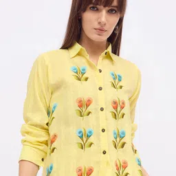 routes by all about you all about you Women Floral Print Cotton Shirt Style Top-picture-36