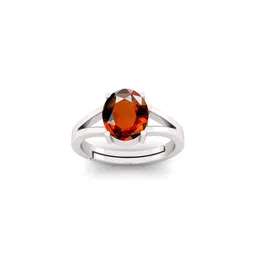 Pranjal Gems Unisex 12.25 Ratti Gomed And Hessonite Studded Finger Ring-picture-41