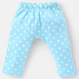 Babyhug Cotton Full Length Diaper Pants Striped & Vehicles Printed Pack of 3 - Blue & White image 5