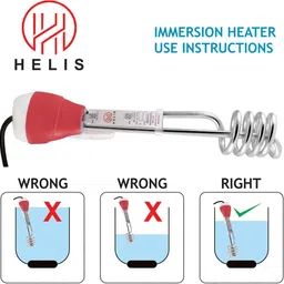 helis ISI MARK 1+1 RED BRASS 1500 W Immersion Heater Rod image 3