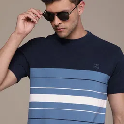 French Connection Men Striped Pure Cotton T-shirt-picture-57