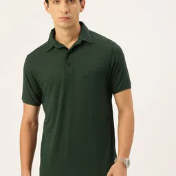 FIFTY TWO Geometric Self Design Polo Collar Dri-Fit T-shirt-picture-51