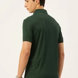 FIFTY TWO Geometric Self Design Polo Collar Dri-Fit T-shirt image 2