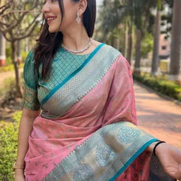 ELITE WEAVES Woven Design Zari Tissue Kanjeevaram Saree image 2