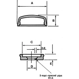 RS PRO 50 piece PP Domed Cap & Cup Washer Kit, 549117 image 2