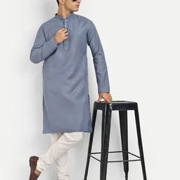 Leipzig Fashion Striped Mandarin Collar Kurta With Pyjamas image 5