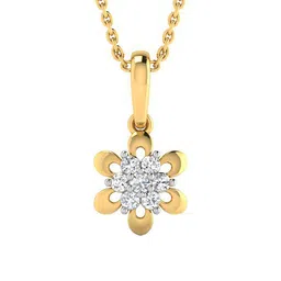 WHP JEWELLERS Blossom 18 KT Yellow Gold Pendant For Women.-image-93