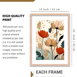 Kotart Brown, Red & Green 2 Pieces Wooden Floral And Botanical Wall Arts image 4