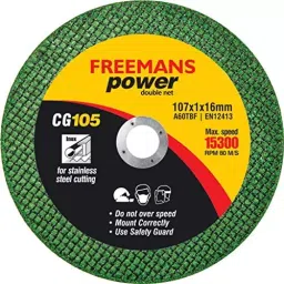 Freemans 107 mm (4 Inch) Metal Green Cut Off Wheel CG105 (Pack of 25)-image-30