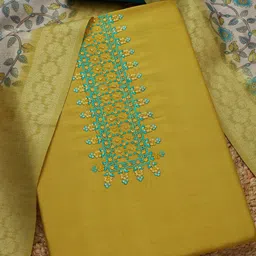 Soch Embroidered Viscose Rayon Unstitched Dress Material-picture-40