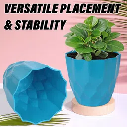 Kuber Industries Blue & Red 5 Pcs Flower Planters image 5