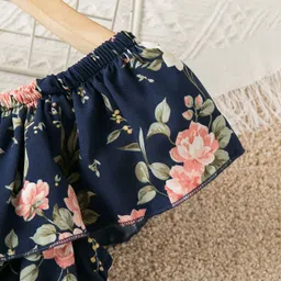 BAESD Girls Floral Printed Round Neck Top with Skirt image 4