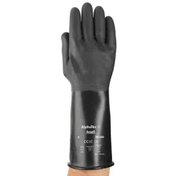 Ansell AlphaTec 38-560 Black Butyle Chemical Resistant Gloves Size 9 Polymer Coating, 38560090-picture-38