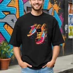 KAIDO Men Printed Drop-Shoulder Sleeves T-shirt image 5