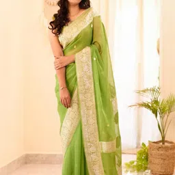 zinzraa Woven Design Zari Saree image 3