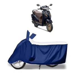 Auto Pearl Two Wheeler Cover for Honda Activa 6G - White, Blue-picture-16