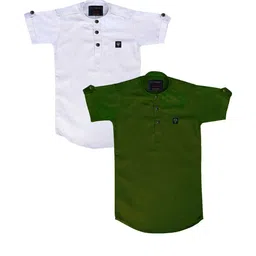 OJ TREND Kids-Boys White Kurtas-picture-15