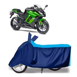 Auto Pearl Two Wheeler Cover for Kawasaki Ninja 1000 - Cyan, Blue-image-7