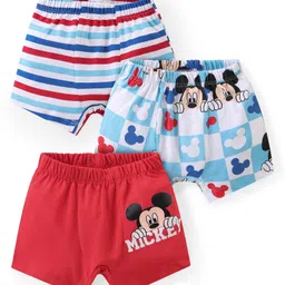 Babyhug Disney Single Jersey KnitBriefs with Striped & Mickey Mouse Print Pack of 3 - Multicolour-picture-23