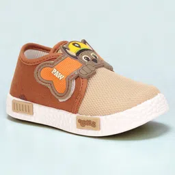 Lil Lollipop Dog Applique Detailed Colour Blocked Velcro Closure Shoes - Brown-picture-24