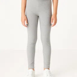Charm n Cherish Cotton Blend Knit Solid Leggings - Grey-picture-23
