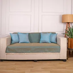 STITCHNEST Set of 1 Brown Solid 70" x 60" Sofa Protector image 2