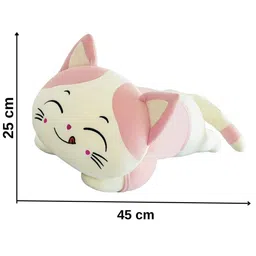 Tickles Sleeping Cat Soft Stuffed Plush Animal Toy for Kids Boys & Girls (Size: 45 cm Color: Pink) image 3