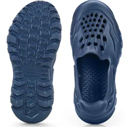 HOPPA SWEDEN Solid Perforated Slip On Clogs - Navy Blue image 4