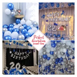 Zyozi Latex Birthday Balloons Decor with Pump Multicolour - Pack of 78 image 4